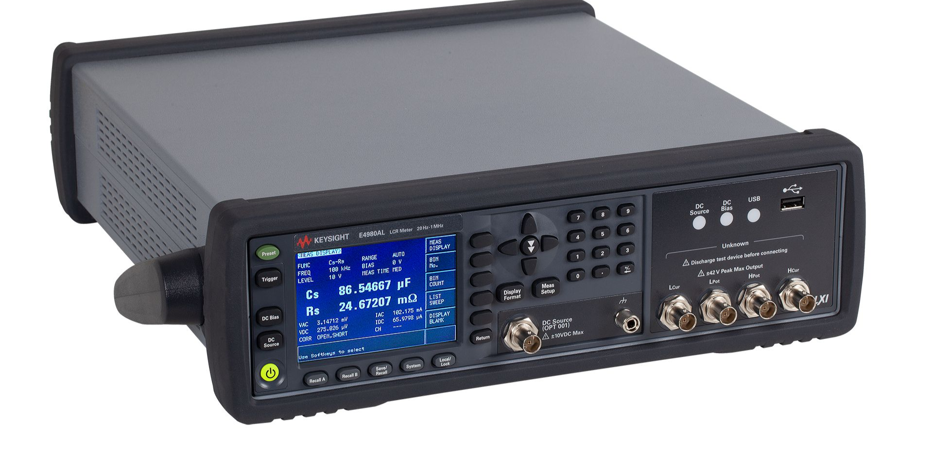 E4980AL 精密型 LCR 表,20 Hz 至 300 kHz / 500 kHz / 1 MHz