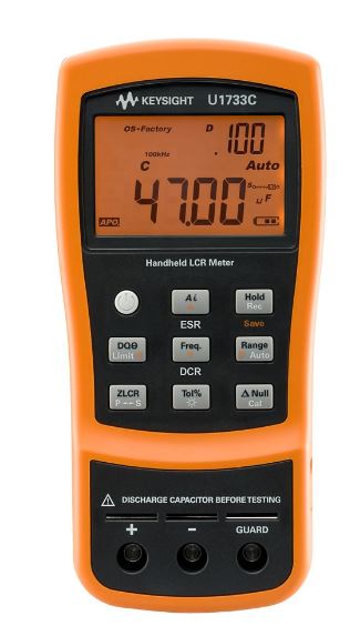 U1733C 100Hz/120Hz/1kHz/10kHz/100kHz 手持式 LCR 表