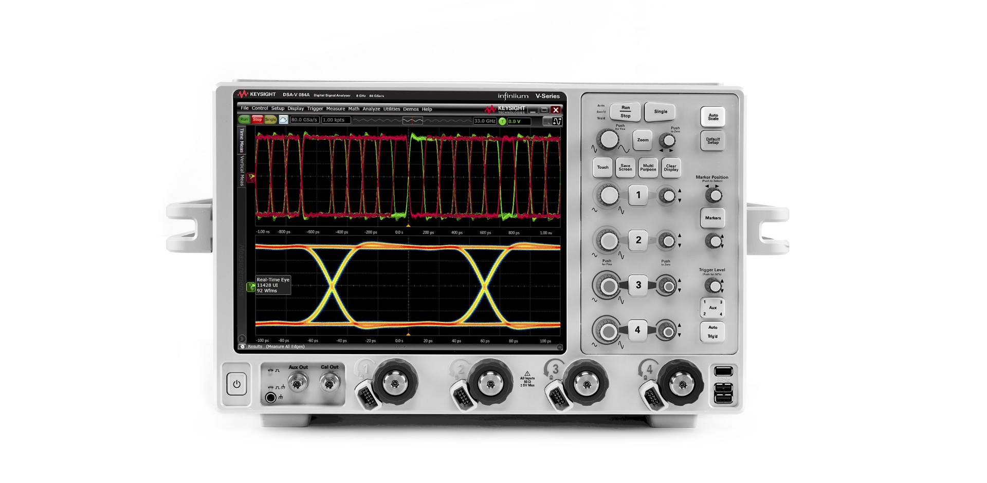 DSAV084A Infiniium V-Series Oscilloscope: 8 GHz, 4 Analog Channels