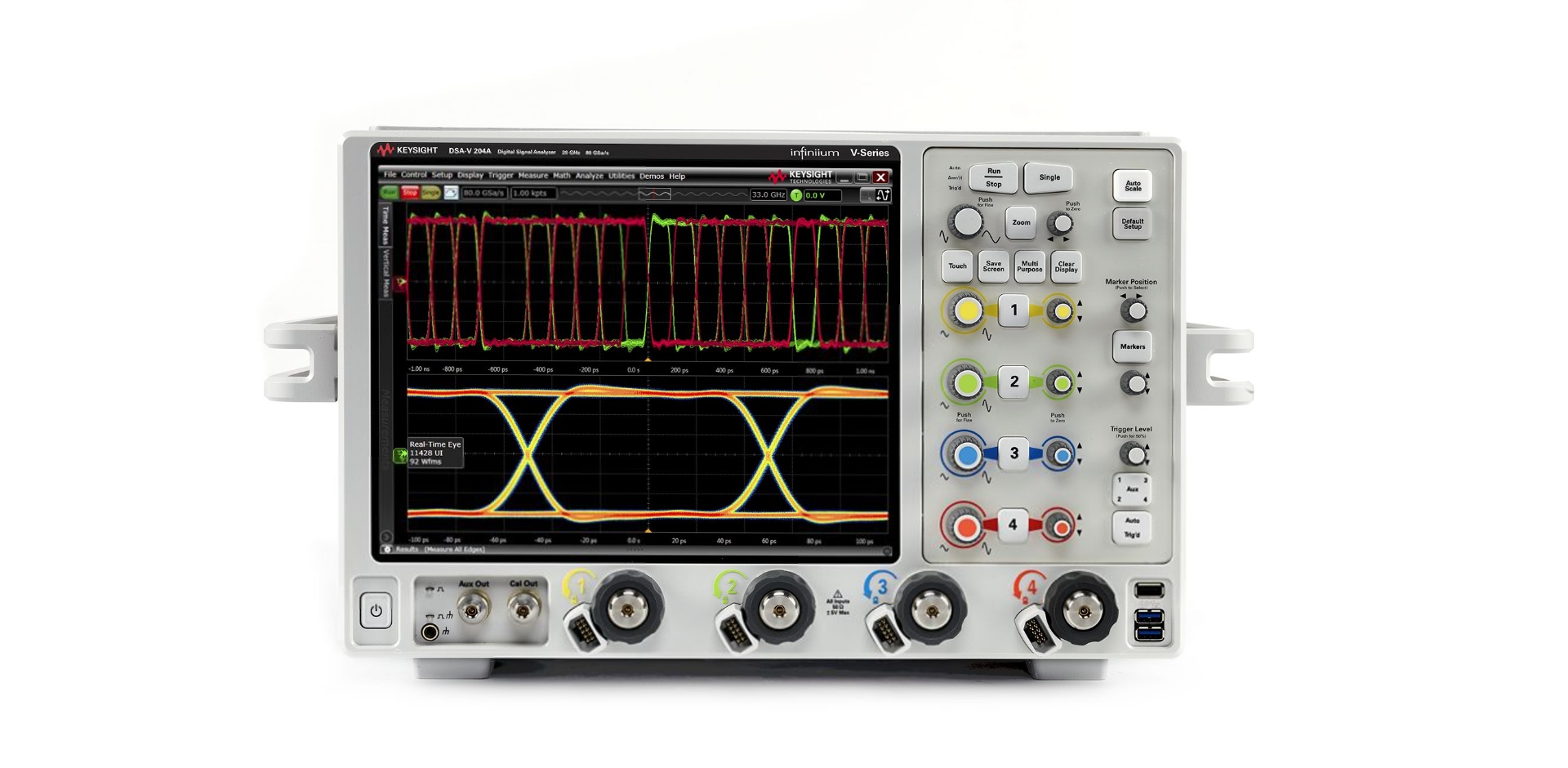 DSAV204A Infiniium V-Series Oscilloscope: 20 GHz, 4 Analog Channels