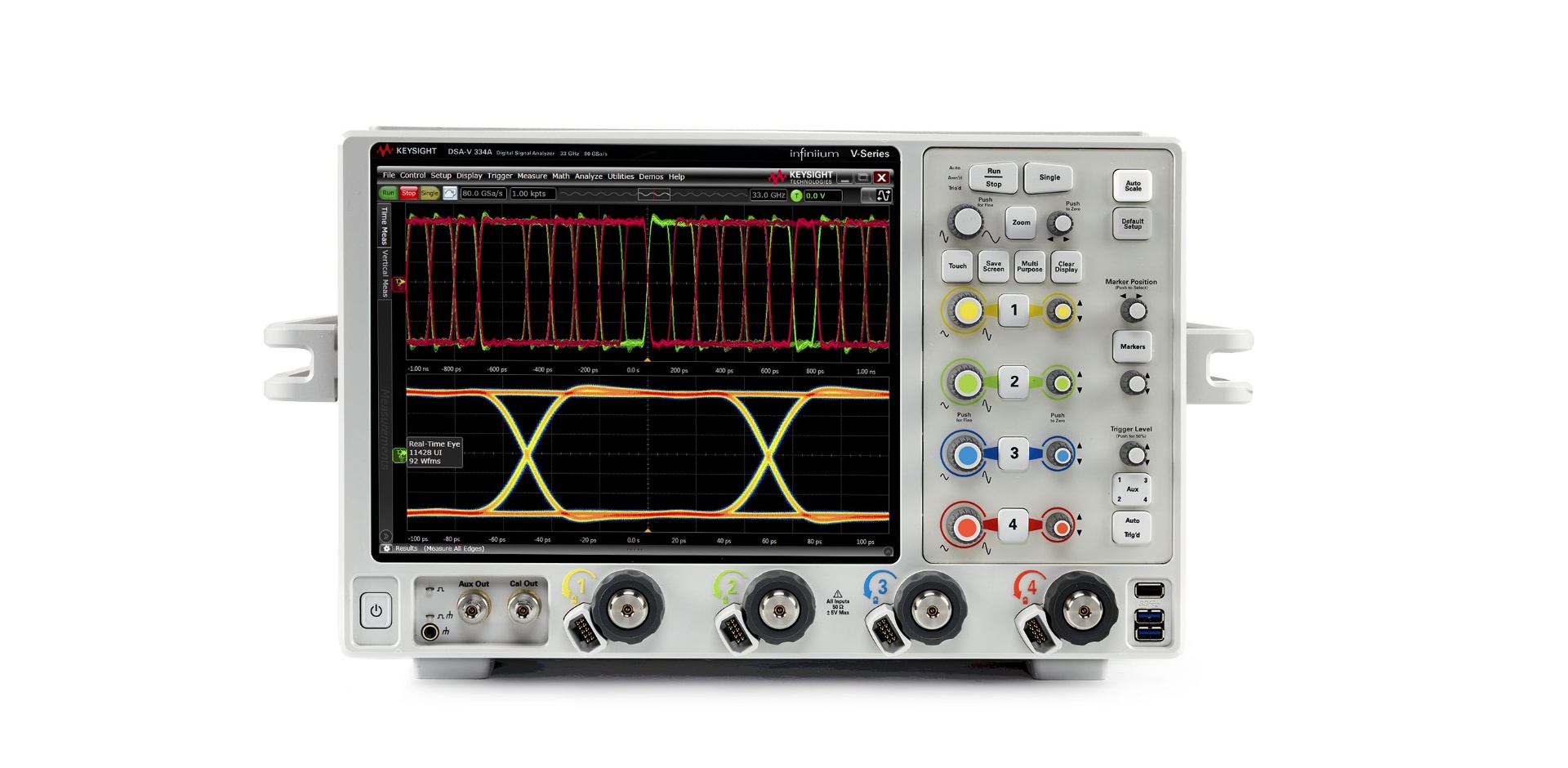 DSAV334A Infiniium V-Series Oscilloscope: 33 GHz, 4 Analog Channels