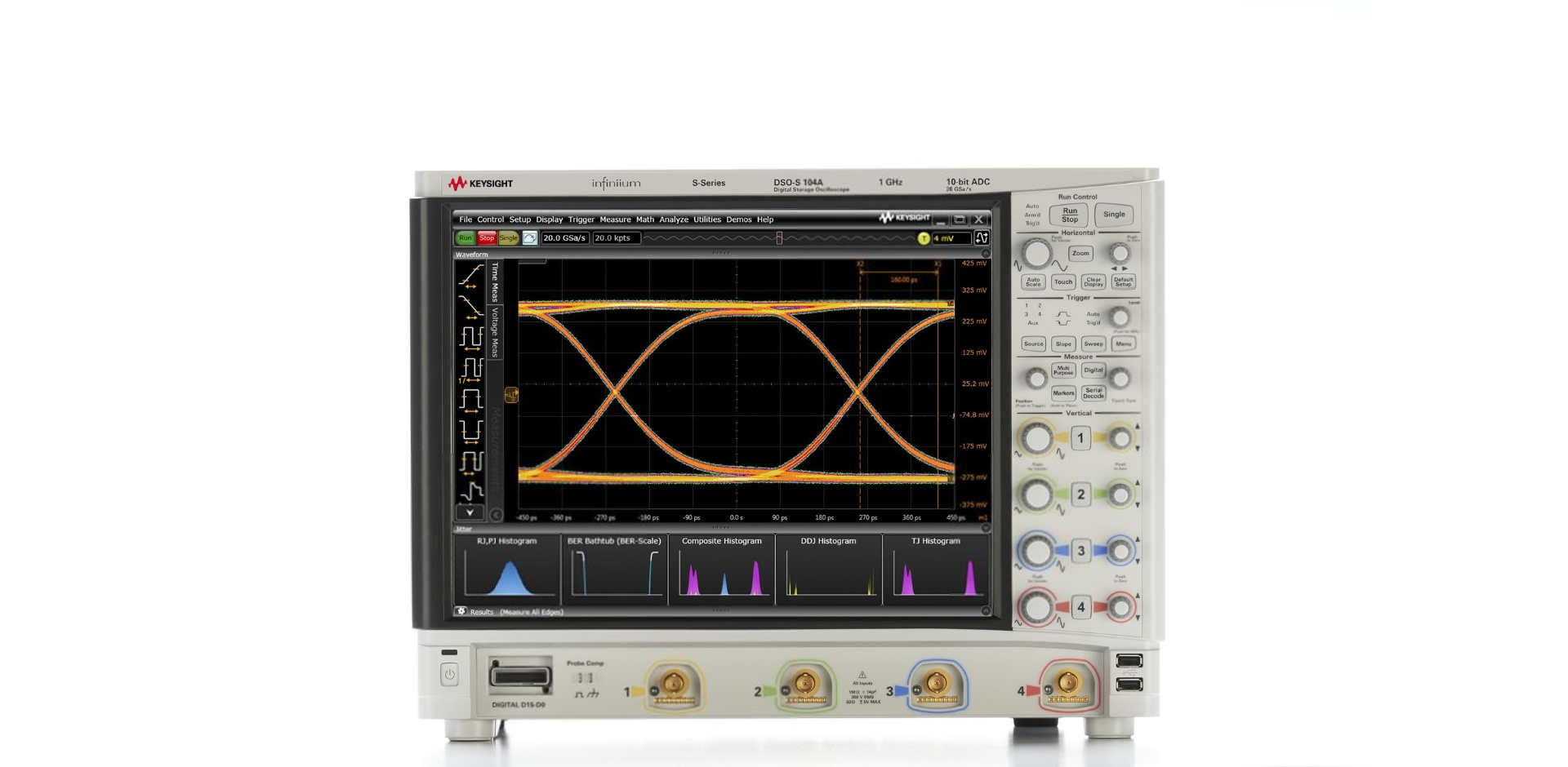 DSOS104A High-Definition Oscilloscope: 1 GHz, 4 Analog Channels