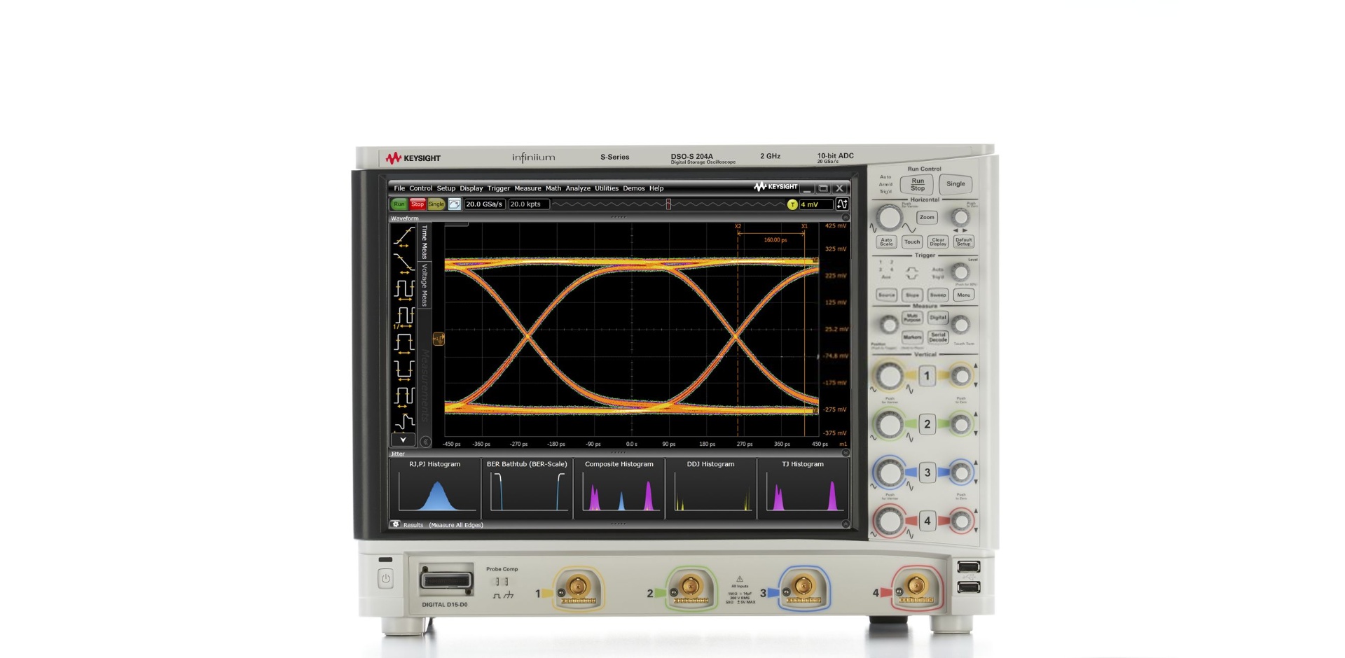 DSOS204A High-Definition Oscilloscope: 2 GHz, 4 Analog Channels