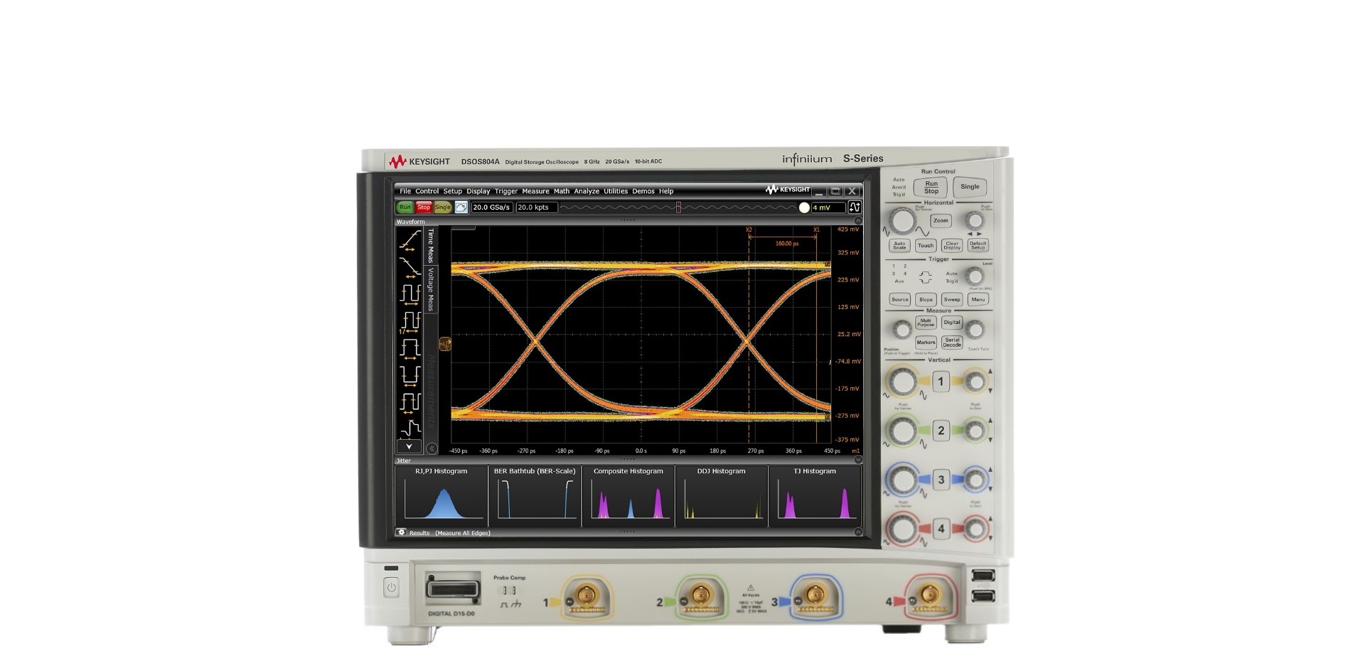 DSOS804A High-Definition Oscilloscope: 8 GHz, 4 Analog Channels