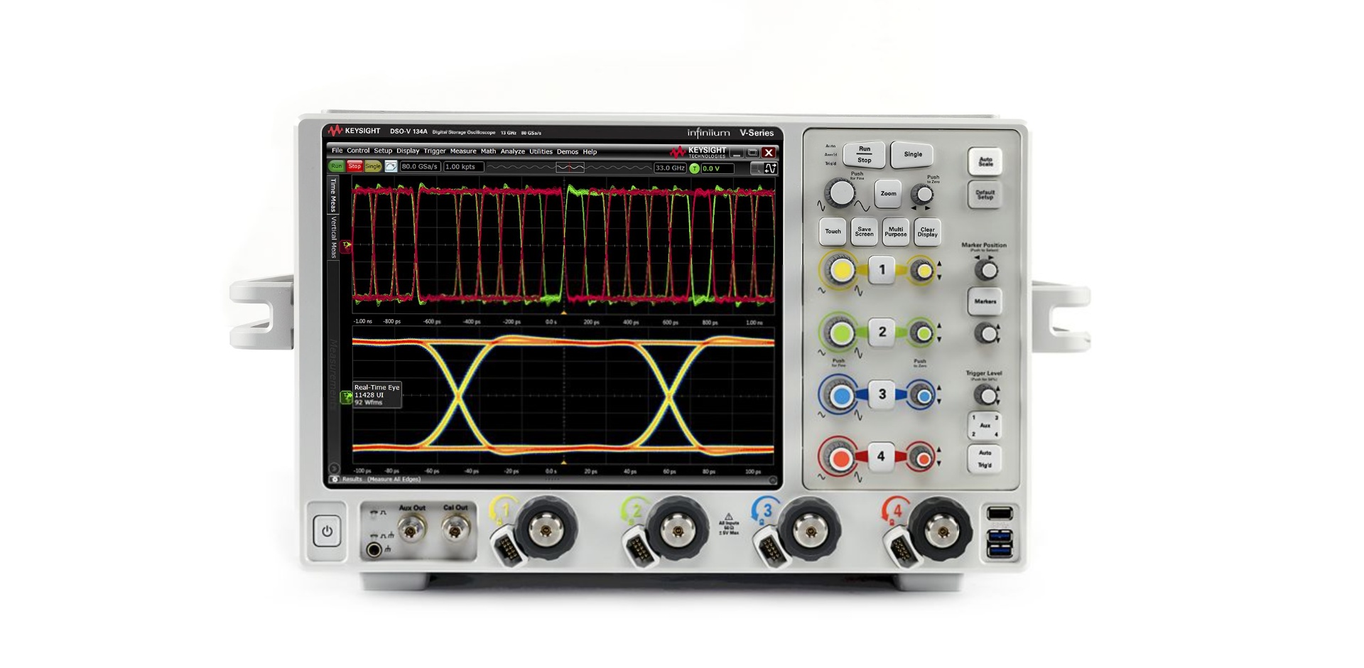 DSOV134A Infiniium V-Series Oscilloscope: 13 GHz, 4 Analog Channels