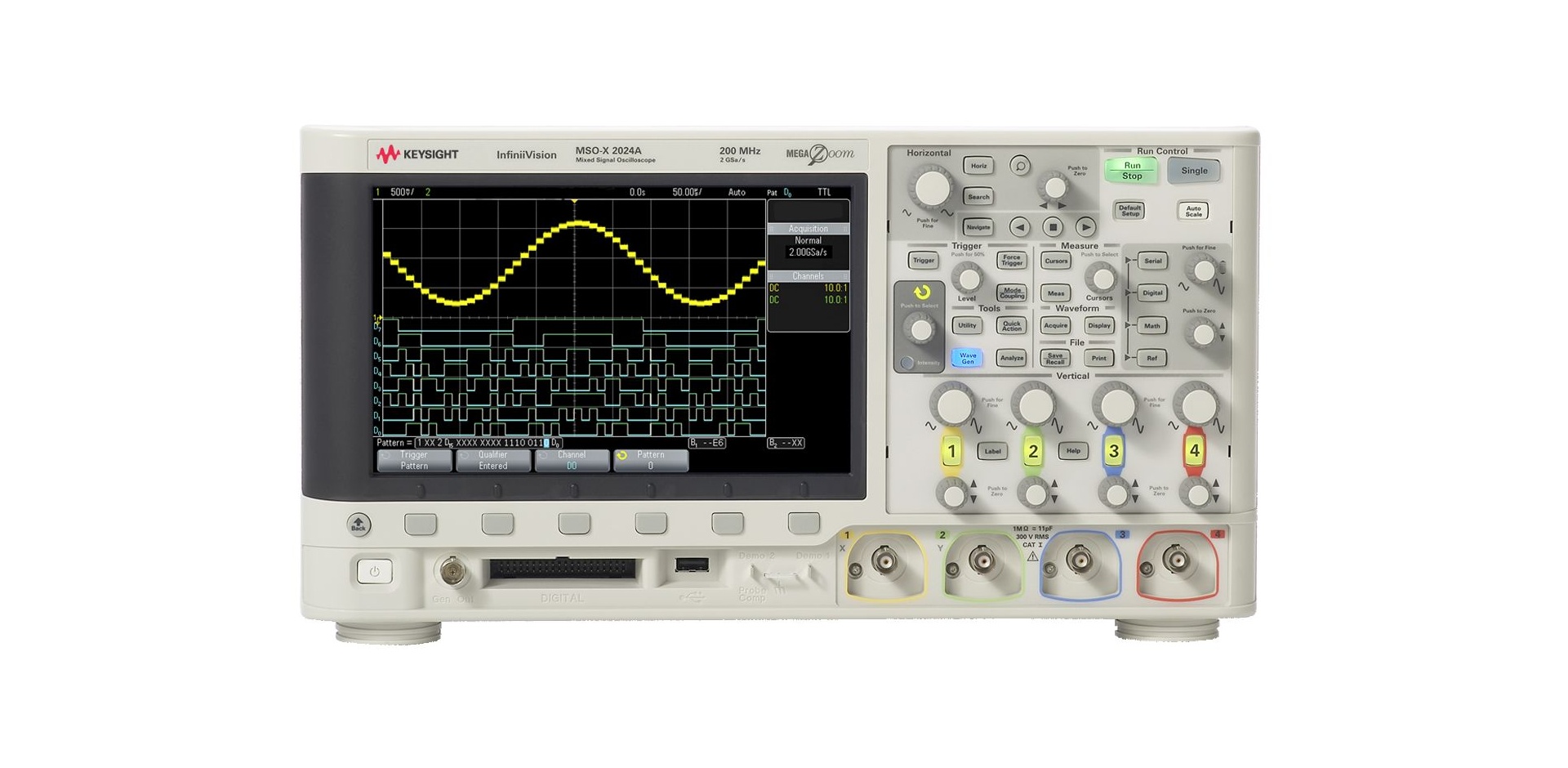 DSOX2014A Oscilloscope: 100 MHz, 4 Analog Channels