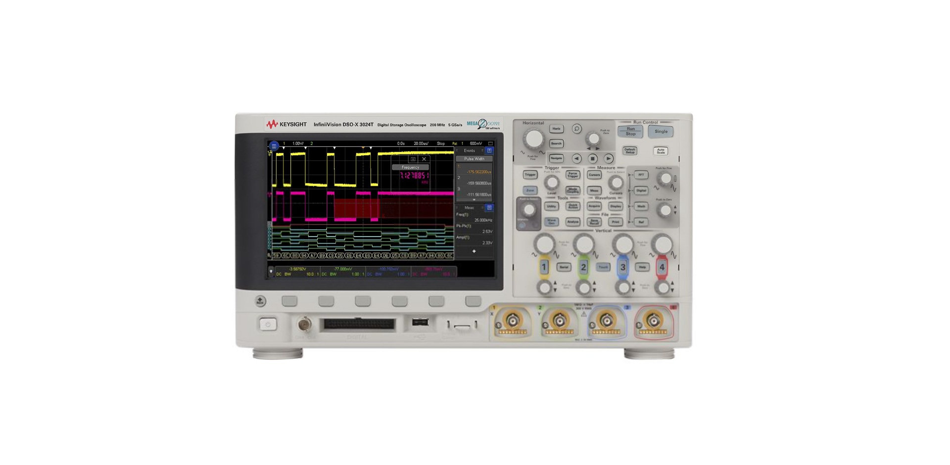 DSOX3024T Oscilloscope: 200 MHz, 4 Analog Channels
