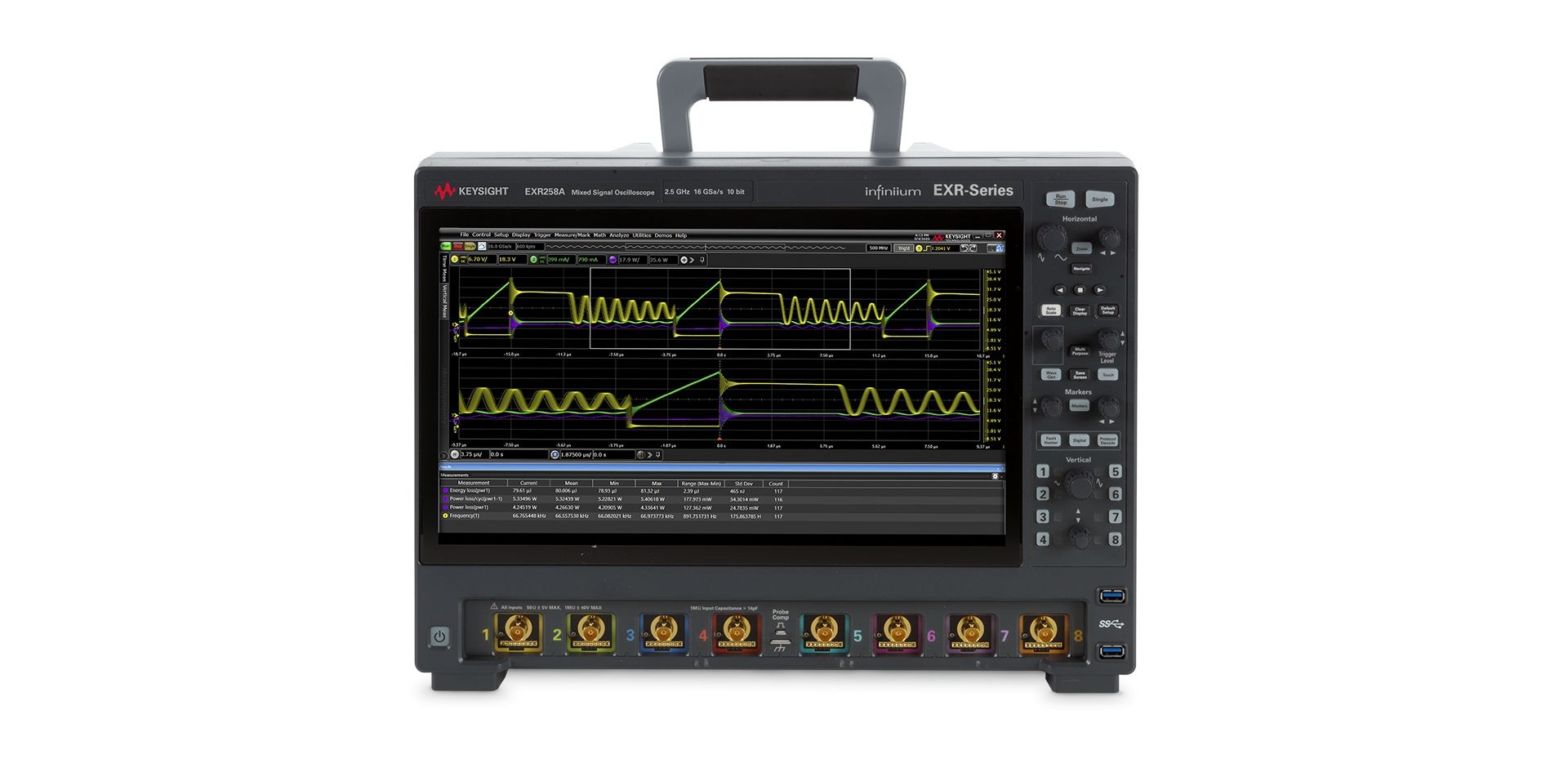 EXR258A Infiniium EXR-Series Oscilloscope: 2.5 GHz, 8 Channels