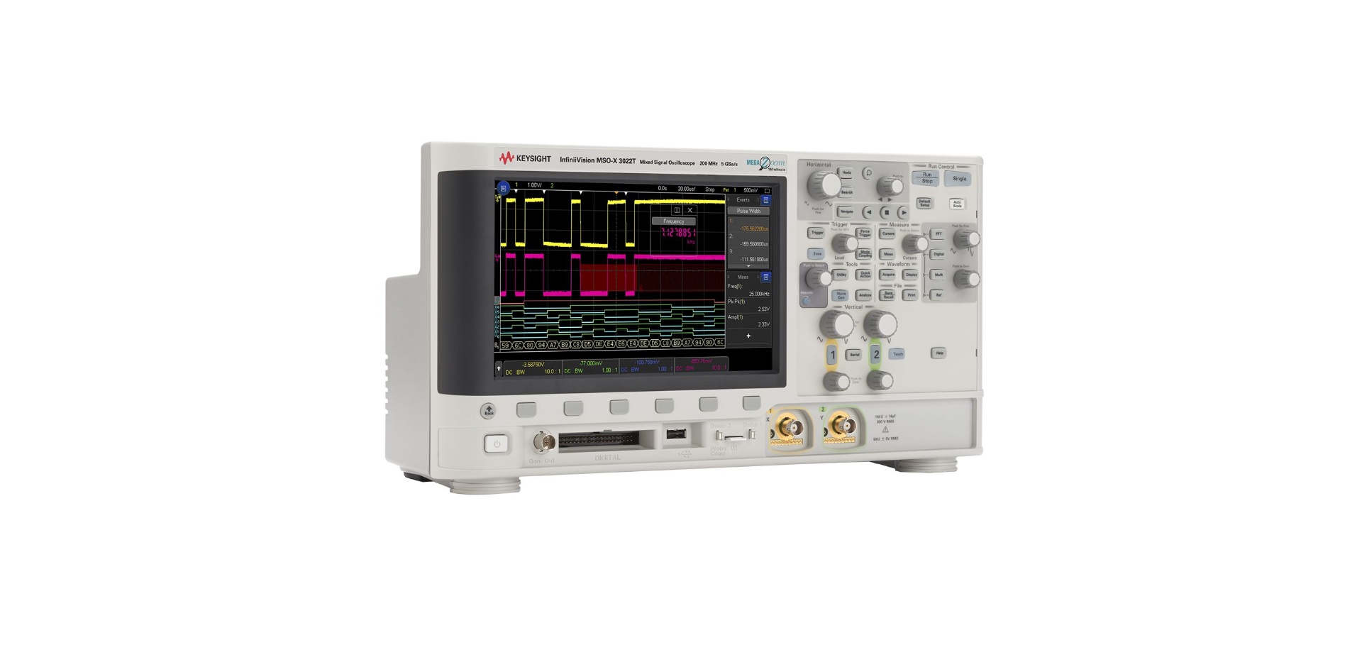 MSOX3022T Mixed Signal Oscilloscope: 200 MHz, 2 Analog Plus 16 Digital Channels