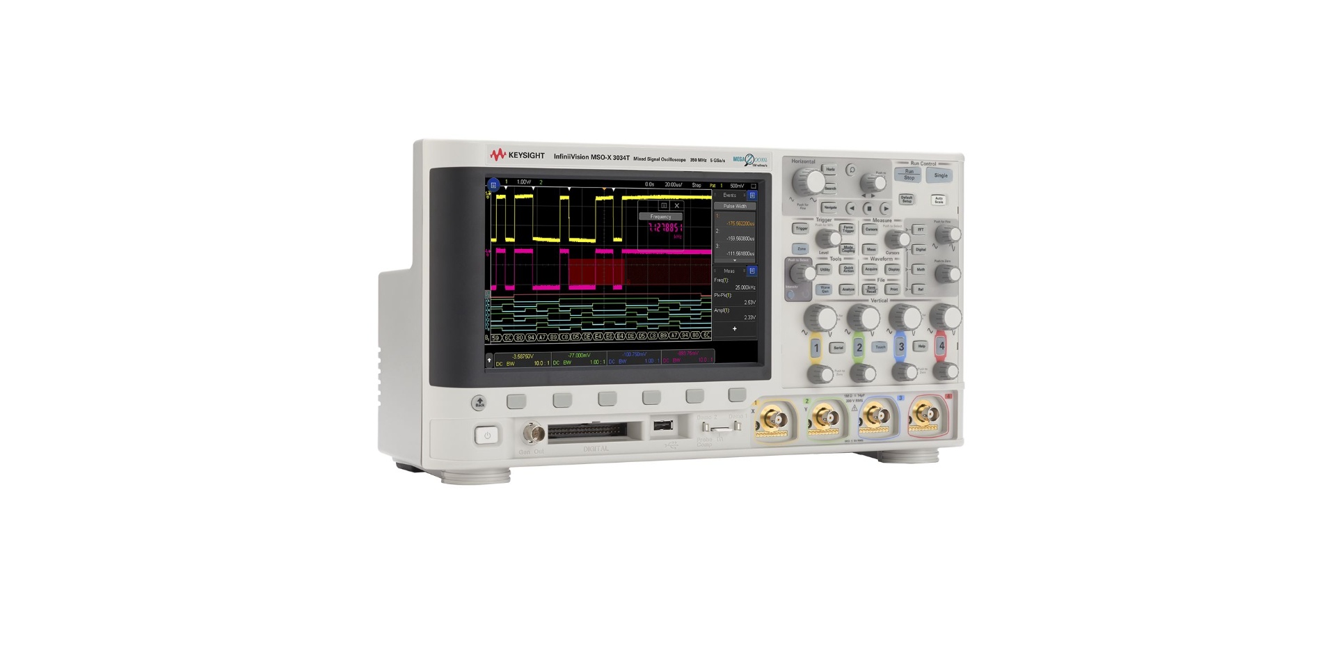 MSOX3034T Mixed Signal Oscilloscope: 350 MHz, 4 Analog Plus 16 Digital Channels