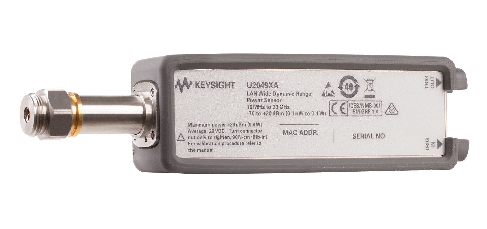 U2049XA 10 MHz to 33 GHz LAN 峰值功率/平均Power Sensor