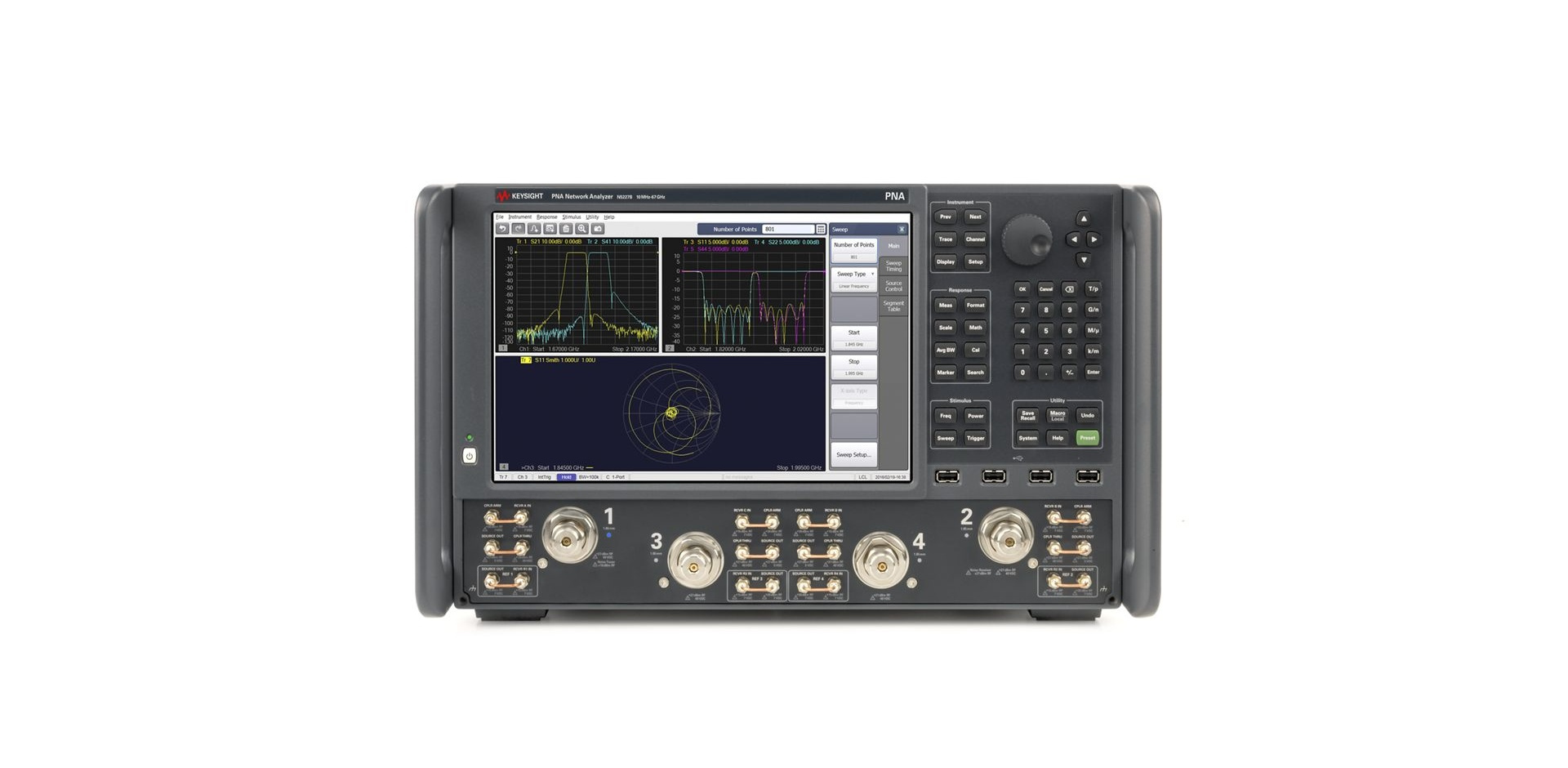 N5227B PNA 微波网络分析仪，900 Hz/10 MHz 至 67 GHz