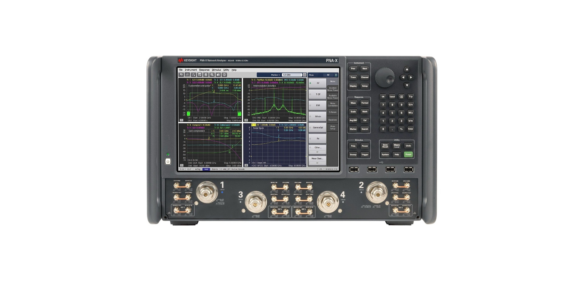 N5244B PNA-X 微波网络分析仪，900 Hz/10 MHz 至 43.5 GHz