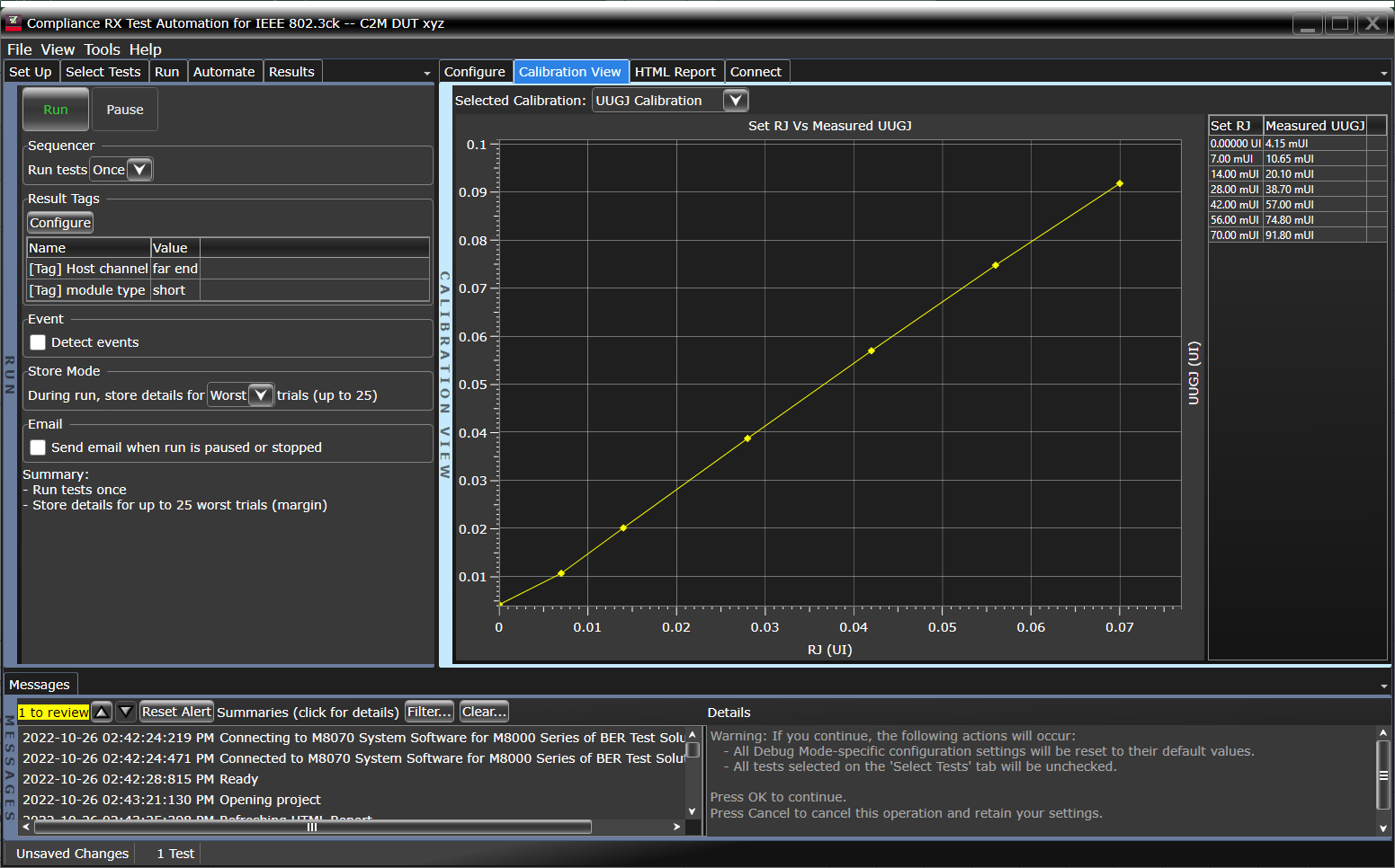 M8091CKCA IEEE 802.3ck Receiver Conformance Test ApplicationSoftware