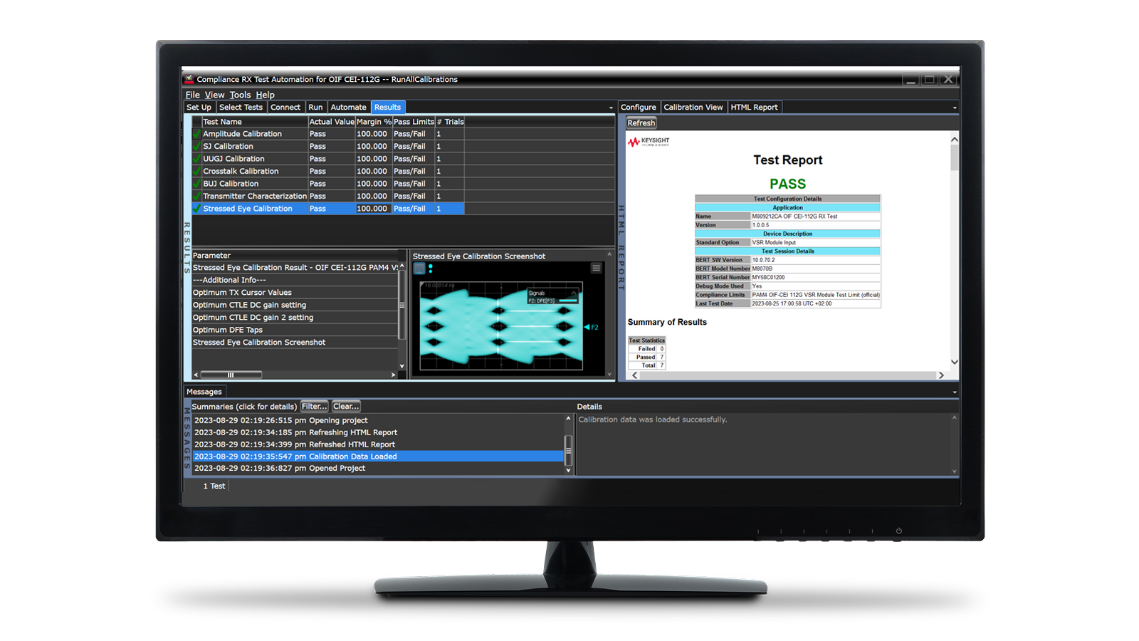 M809212CA – Receiver Conformance Test Application for OIF CEI 5.0