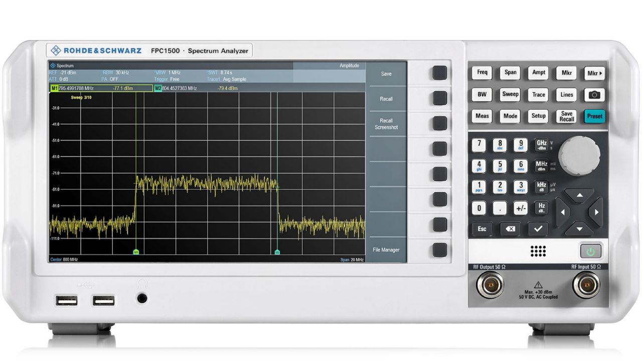 R&S FPC1500 Spectrum Analyzer, 5 kHz to 1 GHz