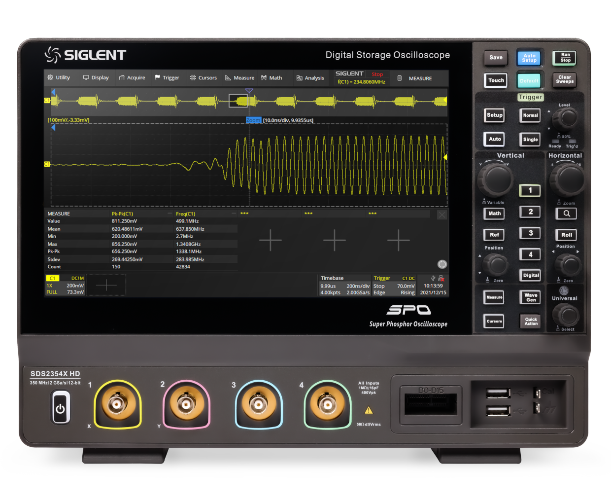 Siglent SDS2204X-HD Oscilloscope: 200 MHz